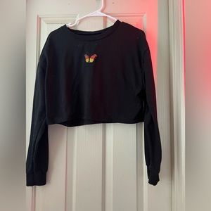 Black long sleeve top
